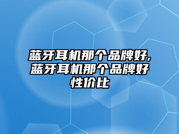 藍牙耳機那個品牌好,藍牙耳機那個品牌好性價比